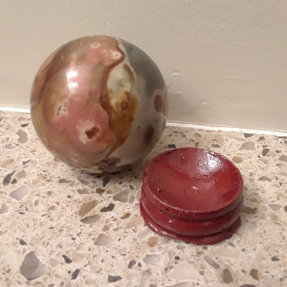 Polychrome Jasper Sphere - 45mm - Picture 11 of 12
